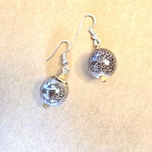 Elegant Brown Beaded Earrings